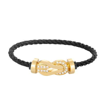 [Aetheris]GROSSES ACHTSTELLIGES SCHNALLEN-HALBDiamant-Armband – GOLD