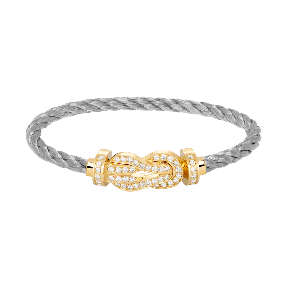 [Aetheris]LARGE 8-FIGURE BUCKLE FULL DIAMOND BRACELET - GOLD