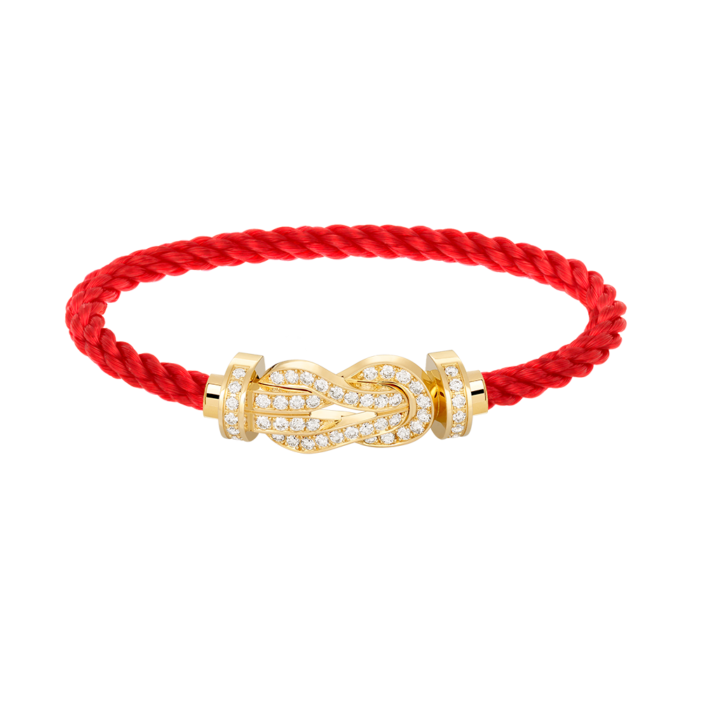 [Aetheris]LARGE 8-FIGURE BUCKLE FULL DIAMOND BRACELET - GOLD