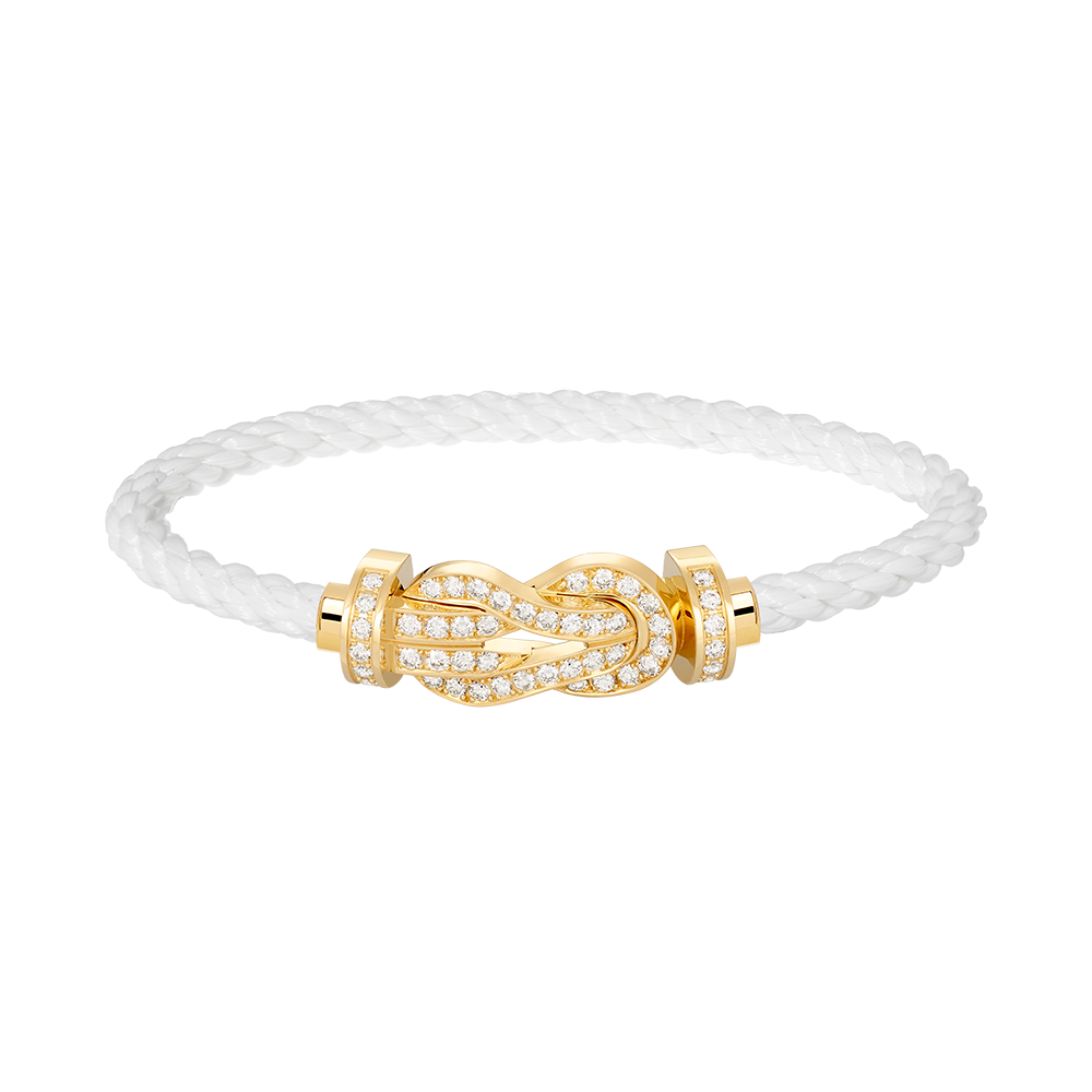 [Aetheris]LARGE 8-FIGURE BUCKLE FULL DIAMOND BRACELET - GOLD