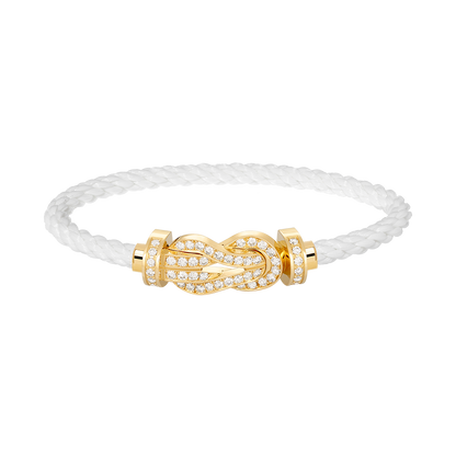 [Aetheris]LARGE 8-FIGURE BUCKLE FULL DIAMOND BRACELET - GOLD