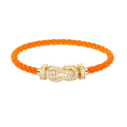 [Aetheris]LARGE 8-FIGURE BUCKLE FULL DIAMOND BRACELET - GOLD