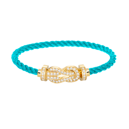 [Aetheris]LARGE 8-FIGURE BUCKLE FULL DIAMOND BRACELET - GOLD