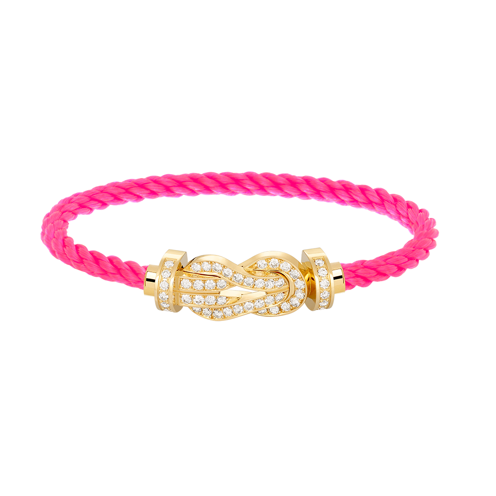 [Aetheris]LARGE 8-FIGURE BUCKLE FULL DIAMOND BRACELET - GOLD