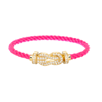 [Aetheris]LARGE 8-FIGURE BUCKLE FULL DIAMOND BRACELET - GOLD