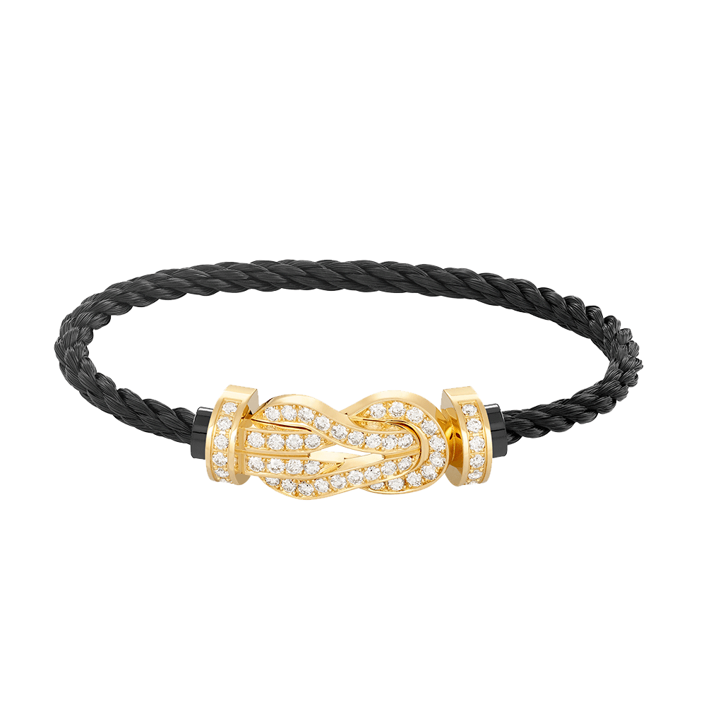 [Aetheris]LARGE 8-FIGURE BUCKLE FULL DIAMOND BRACELET - GOLD