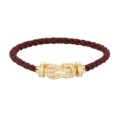 [Aetheris]LARGE 8-FIGURE BUCKLE FULL DIAMOND BRACELET - GOLD