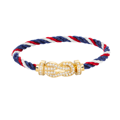[Aetheris]LARGE 8-FIGURE BUCKLE FULL DIAMOND BRACELET - GOLD