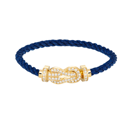 [Aetheris]LARGE 8-FIGURE BUCKLE FULL DIAMOND BRACELET - GOLD