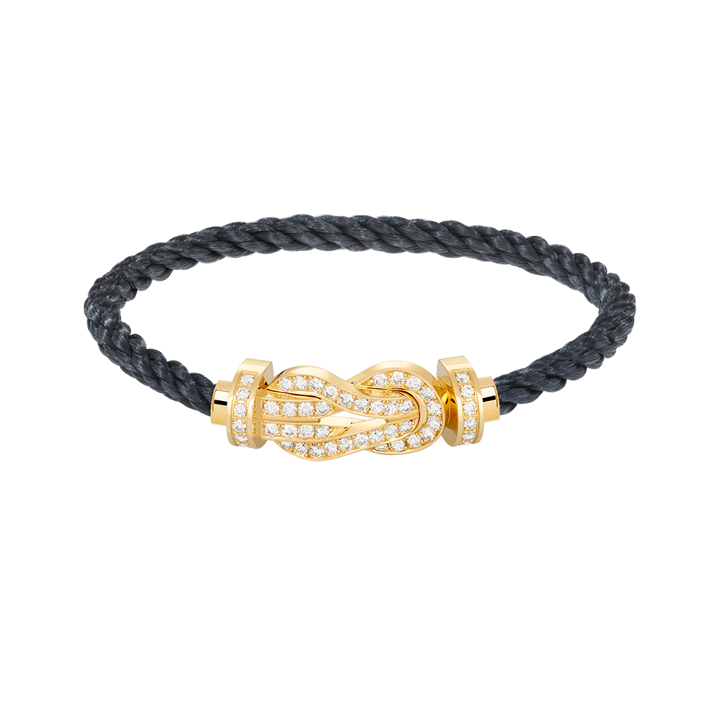 [Aetheris]LARGE 8-FIGURE BUCKLE FULL DIAMOND BRACELET - GOLD