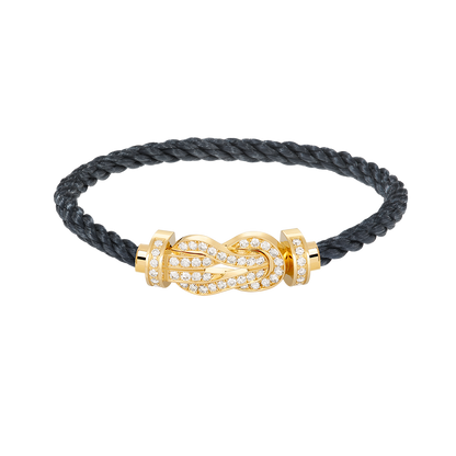 [Aetheris]LARGE 8-FIGURE BUCKLE FULL DIAMOND BRACELET - GOLD