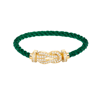 [Aetheris]LARGE 8-FIGURE BUCKLE FULL DIAMOND BRACELET - GOLD