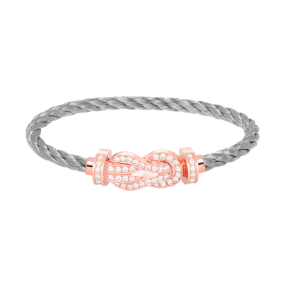 [Aetheris]GROßES ACHTSTELLIGES SCHNALLEN-VOLLDIAMANT-ARMBAND - ROSÉGOLD