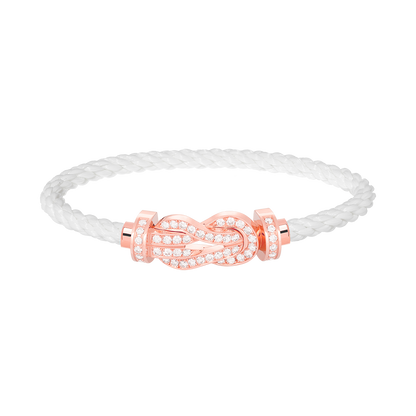 [Aetheris]GROßES ACHTSTELLIGES SCHNALLEN-VOLLDIAMANT-ARMBAND - ROSÉGOLD