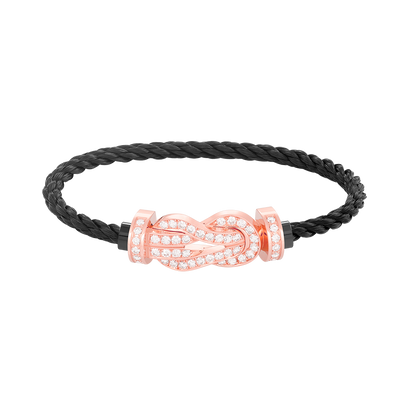 [Aetheris]GROßES ACHTSTELLIGES SCHNALLEN-VOLLDIAMANT-ARMBAND - ROSÉGOLD