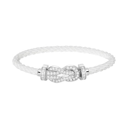[Aetheris]GROSSES 8-STELLIGES SCHNALLEN-VOLLDIAMANTEN-ARMBAND – WEISSGOLD