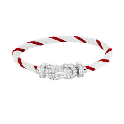 [Aetheris]GROSSES 8-STELLIGES SCHNALLEN-VOLLDIAMANTEN-ARMBAND – WEISSGOLD