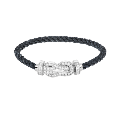 [Aetheris]GROSSES 8-STELLIGES SCHNALLEN-VOLLDIAMANTEN-ARMBAND – WEISSGOLD