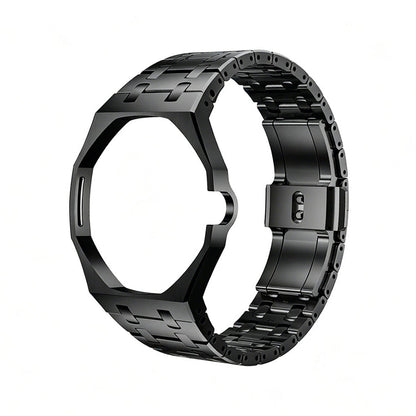 [Aetheris]OAK POP SCHWARZES STAHLGEHÄUSE & SILIKONARMBAND