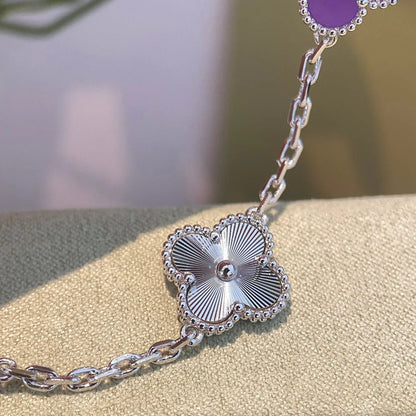 [Aetheris]GLÜCKKLEE-ARMBAND MIT 5 MOTIVEN - VIOLETTE KOLLEKTION