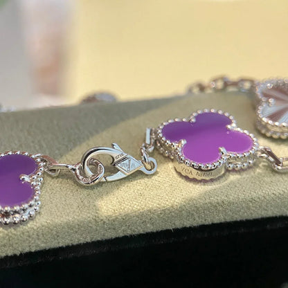 [Aetheris]GLÜCKKLEE-ARMBAND MIT 5 MOTIVEN - VIOLETTE KOLLEKTION
