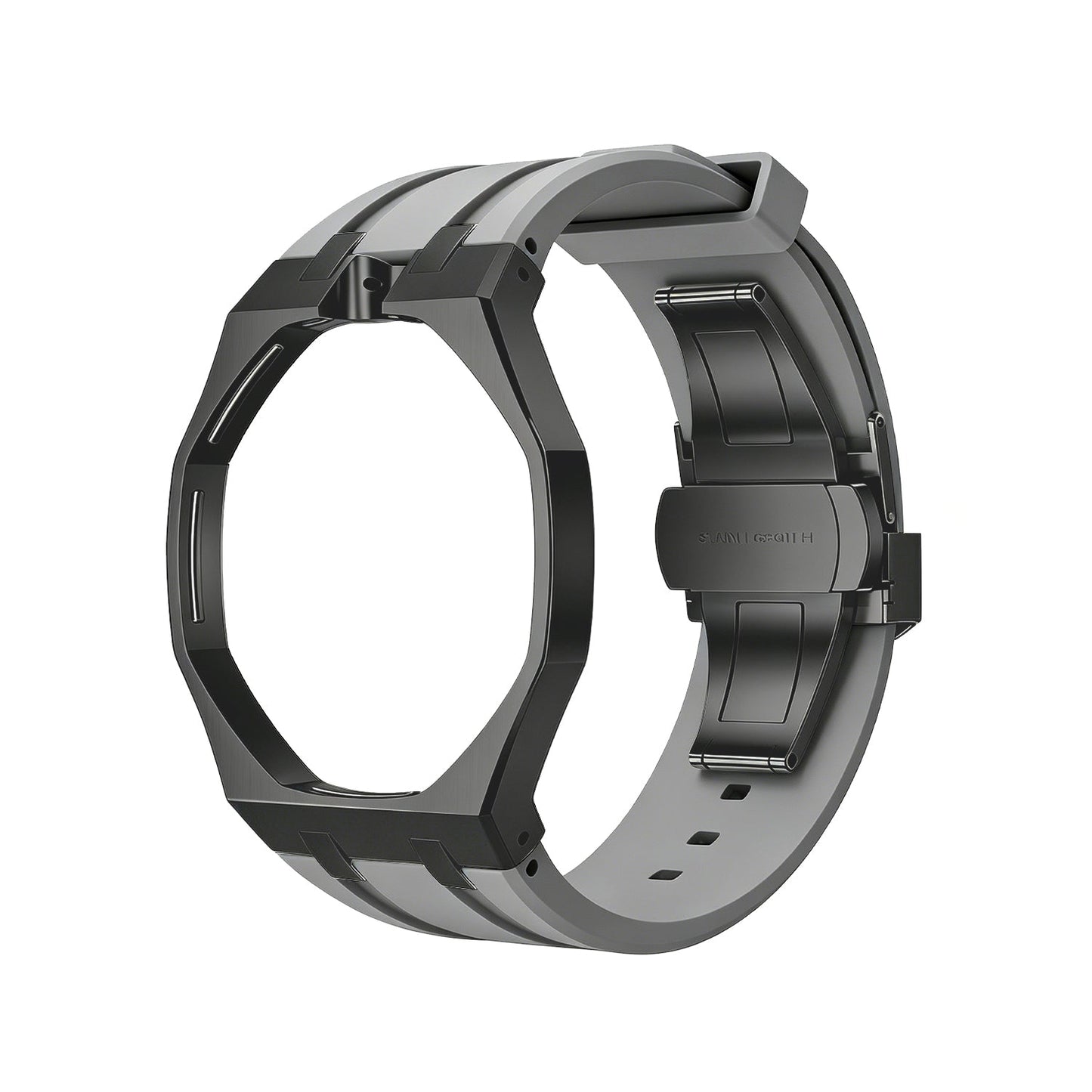 [Aetheris]OAK POP SCHWARZES STAHLGEHÄUSE & SILIKONARMBAND