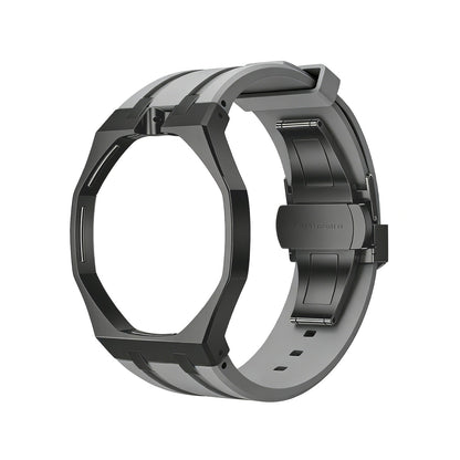 [Aetheris]OAK POP SCHWARZES STAHLGEHÄUSE & SILIKONARMBAND