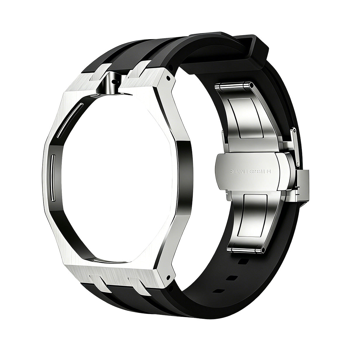 [Aetheris]OAK POP BLACK STEEL SILICONE STRAP