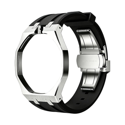 [Aetheris]OAK POP BLACK STEEL SILICONE STRAP