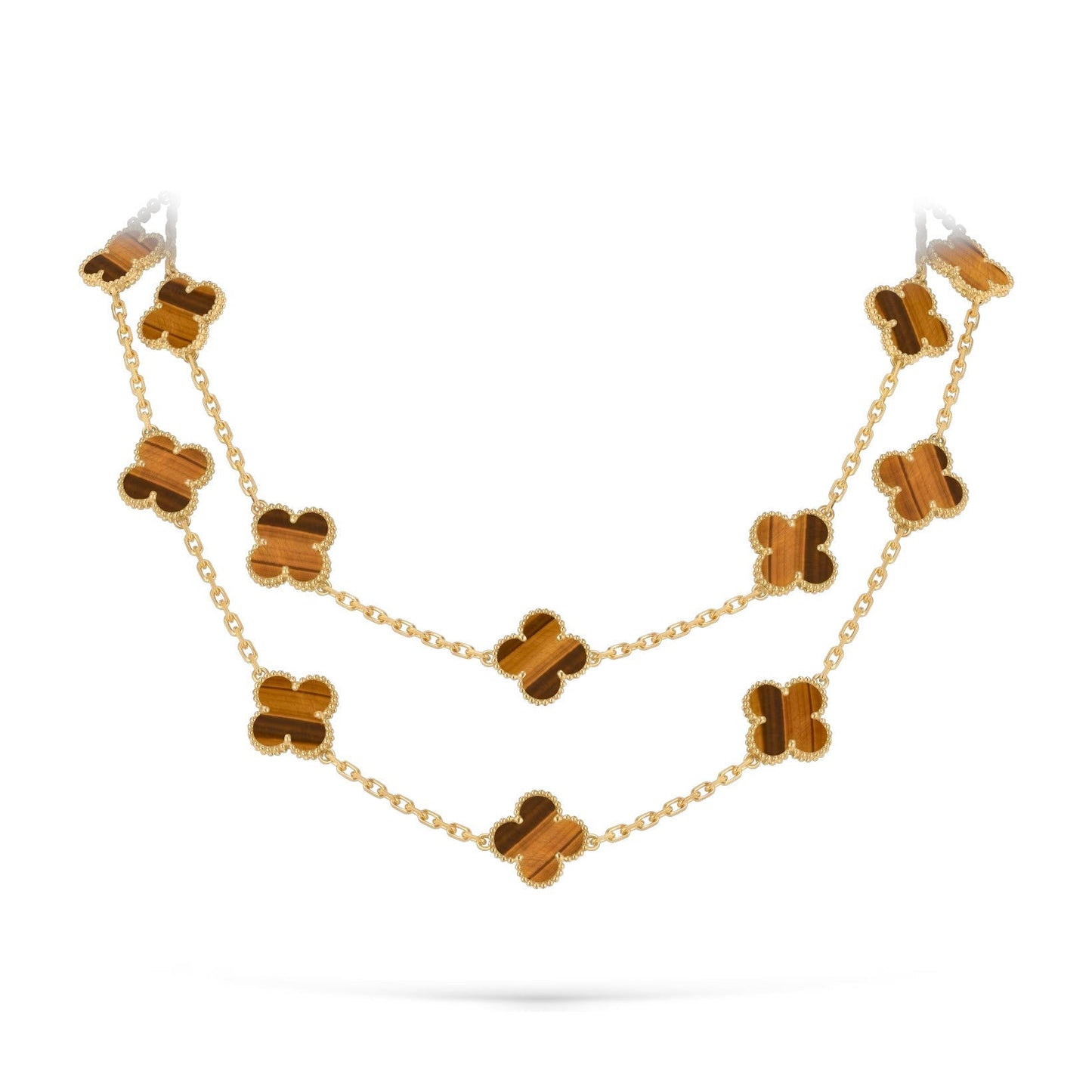 [Aetheris]CLASSIC 20-MOTIF LUCKY CLOVER LONG NECKLACE GOLD COLLECTION