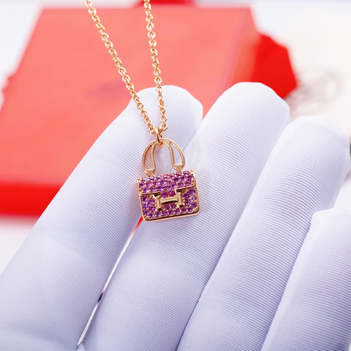 [Aetheris]CONSTANCE PEDANT PURPLE DIAMOND NECKLACE