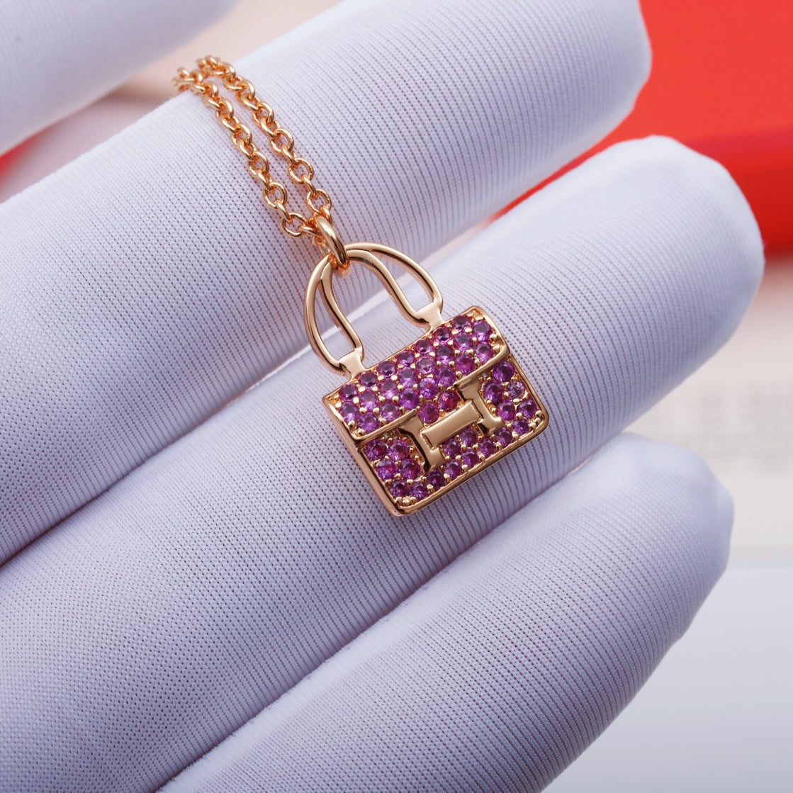 [Aetheris]CONSTANCE PEDANT PURPLE DIAMOND NECKLACE