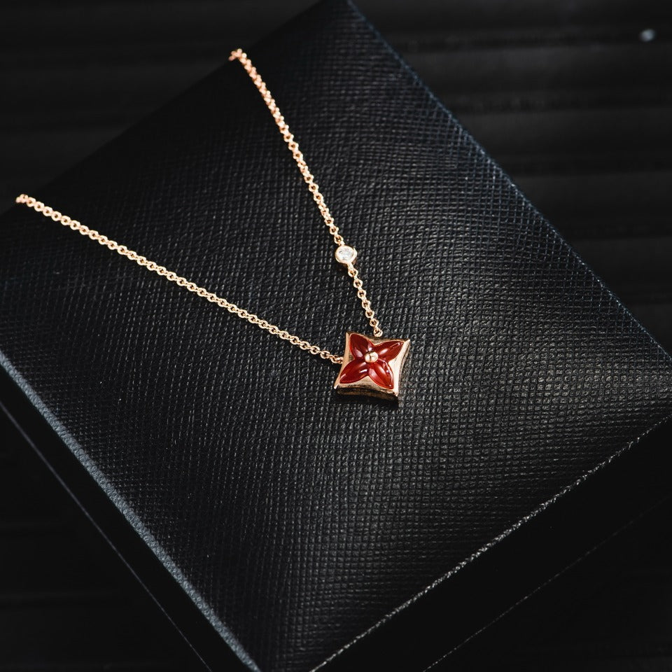 [Aetheris]STAR NECKLACE ROSE GOLD 1 DIAMOND