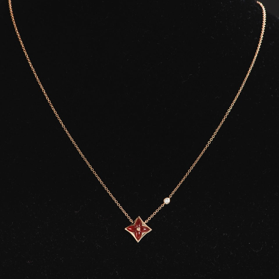 [Aetheris]STAR NECKLACE ROSE GOLD 1 DIAMOND