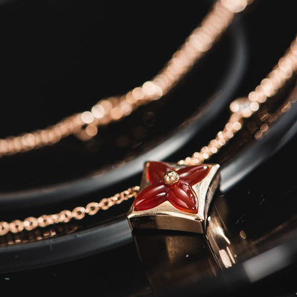 [Aetheris]STAR NECKLACE ROSE GOLD 1 DIAMOND