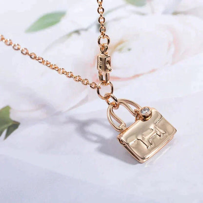 [Aetheris]AMULETTE PEDANT ROSE GOLD NECKLACE