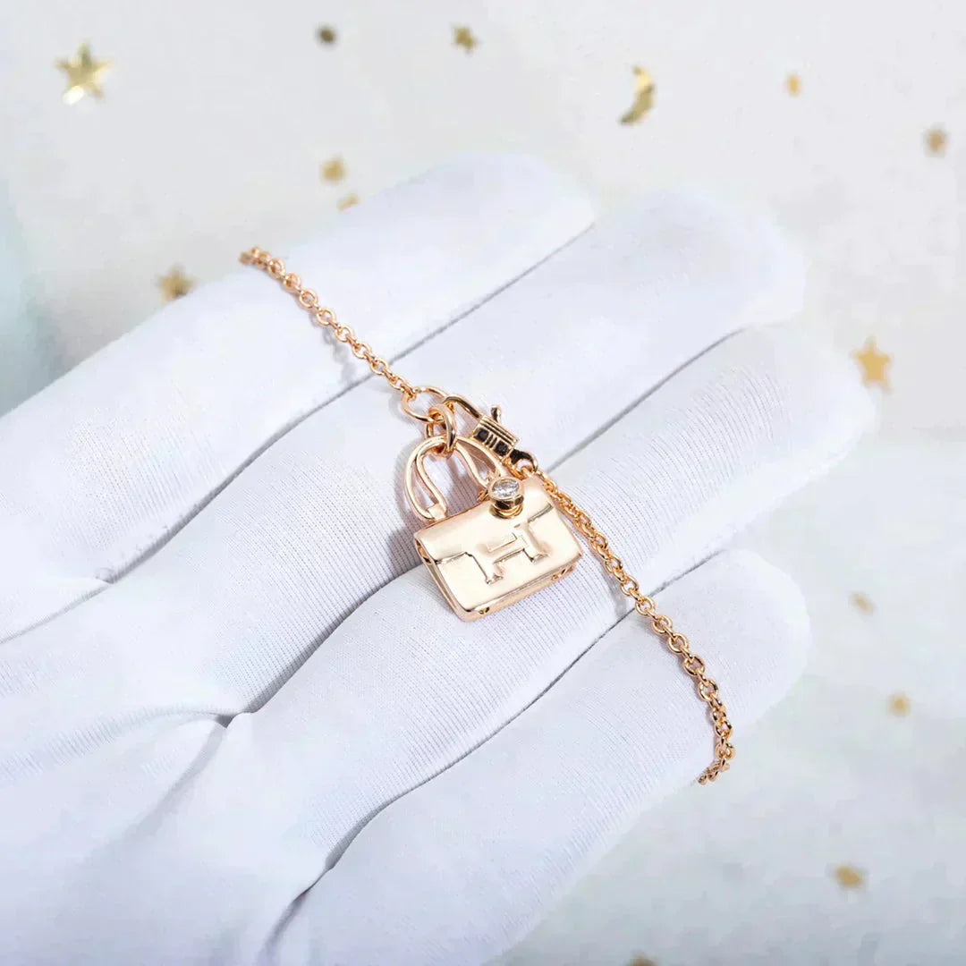 [Aetheris]AMULETTE PEDANT ROSE GOLD NECKLACE