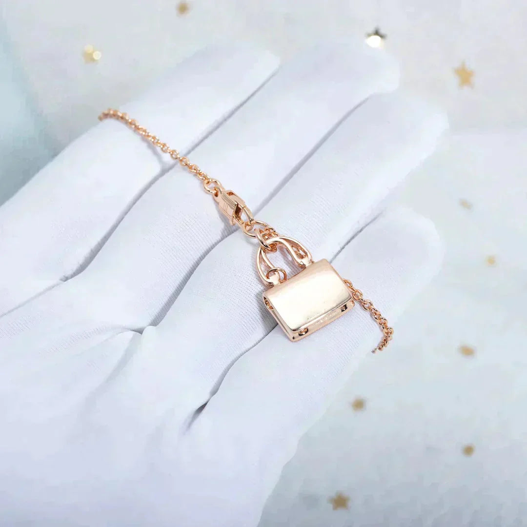 [Aetheris]AMULETTE PEDANT ROSE GOLD NECKLACE