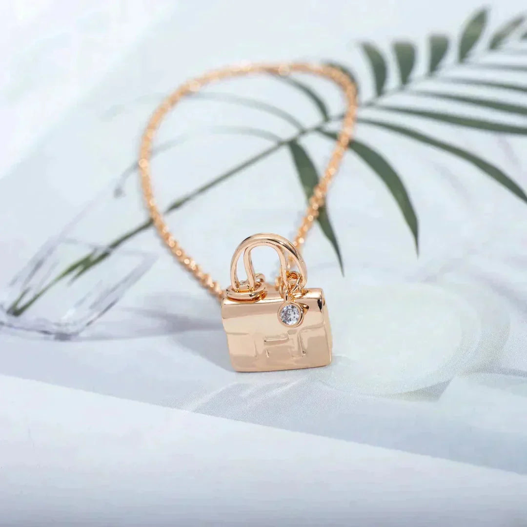 [Aetheris]AMULETTE PEDANT ROSE GOLD NECKLACE
