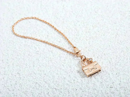 [Aetheris]AMULETTE PEDANT ROSE GOLD NECKLACE