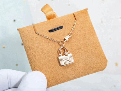 [Aetheris]AMULETTE PEDANT ROSE GOLD NECKLACE