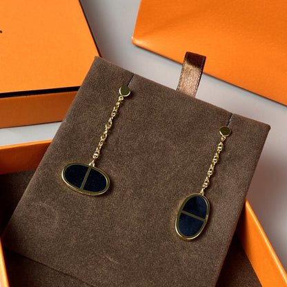 [Aetheris]CHAINE VERSO BLACK CERAMIC EARRINGS