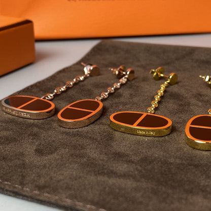 [Aetheris]CHAINE VERSO BLACK CERAMIC EARRINGS
