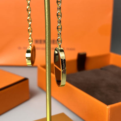 [Aetheris]CHAINE VERSO BLACK CERAMIC EARRINGS