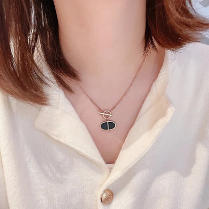 [Aetheris]CHAINE VERSO BLACK CERAMIC NECKLACE