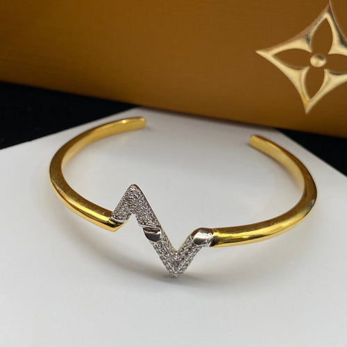 [Aetheris]VOLTE UPSITE DOWN DIAMOND GOLD OPEN BRACELET