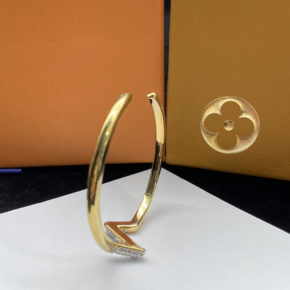[Aetheris]VOLTE UPSITE DOWN DIAMOND GOLD OPEN BRACELET