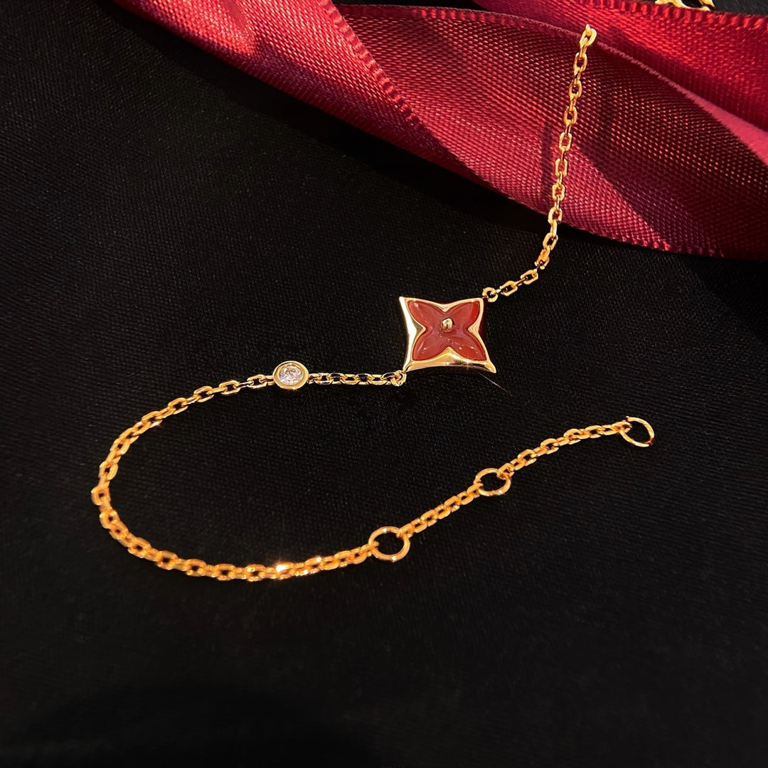 [Aetheris]COLOR STAR CARNELIAN ROSE GOLD DIAMOND BRACELET