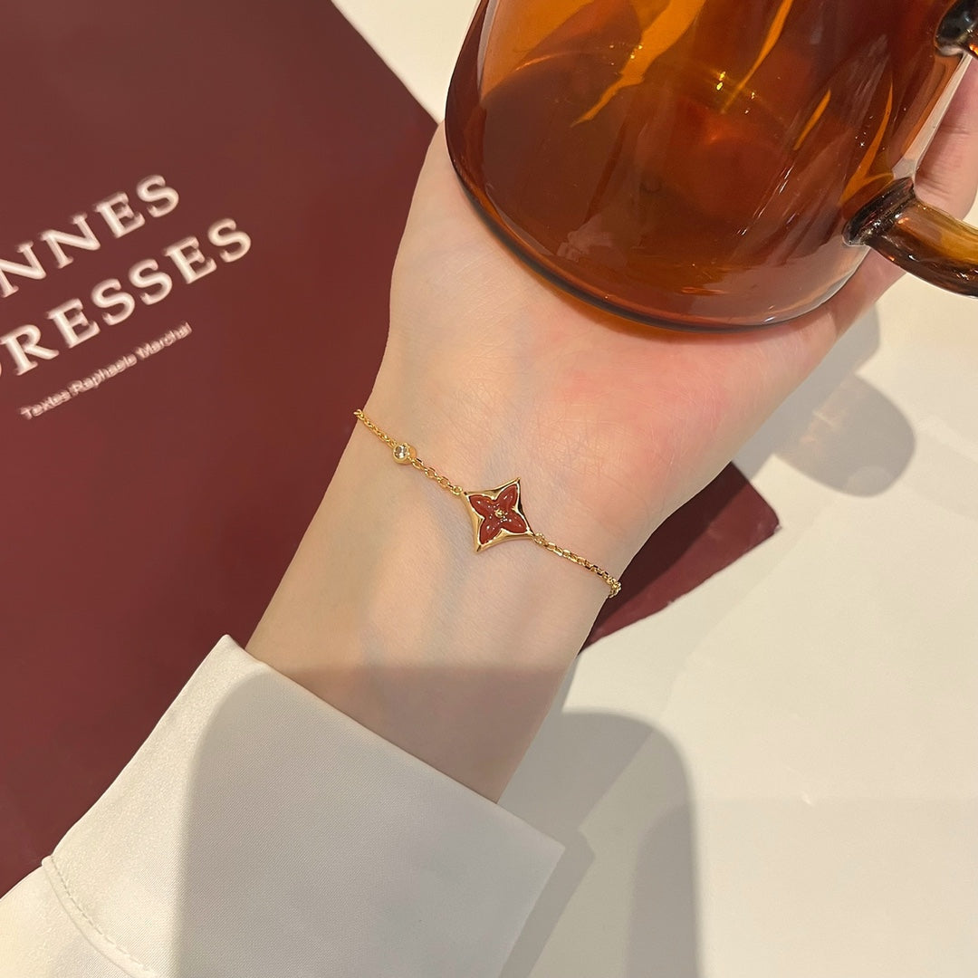 [Aetheris]COLOR STAR CARNELIAN ROSE GOLD DIAMOND BRACELET