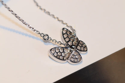[Aetheris]SCHMETTERLING DIAMANT ANHÄNGER HALSKETTE